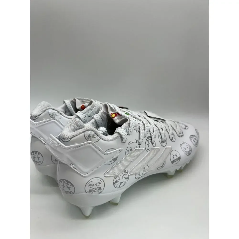 Adidas Freak 22 Big Mood Football Cleats White Silver Emoji GX7983 Size 9.5 New